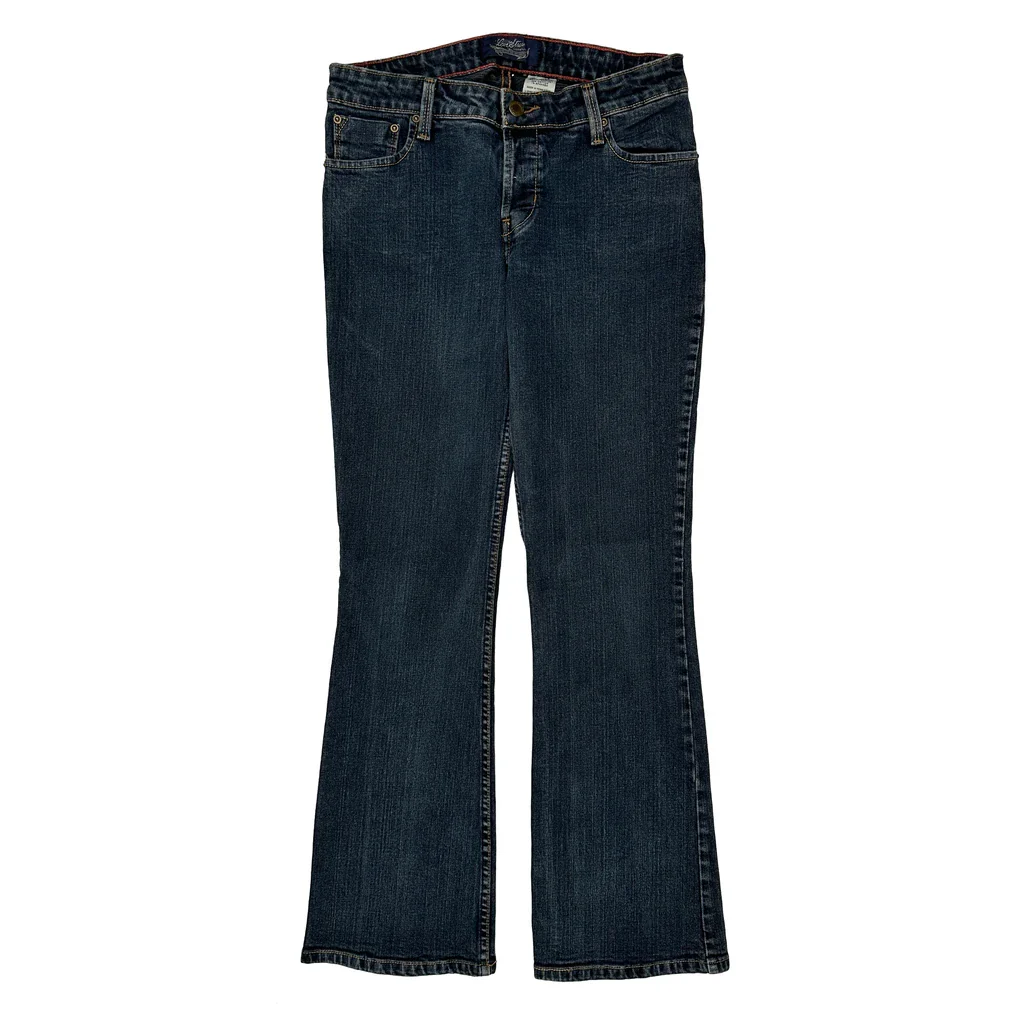 Junior Levis Boot Cut Jeans - 30W UK 8 Dark Wash Cotton - Image 2