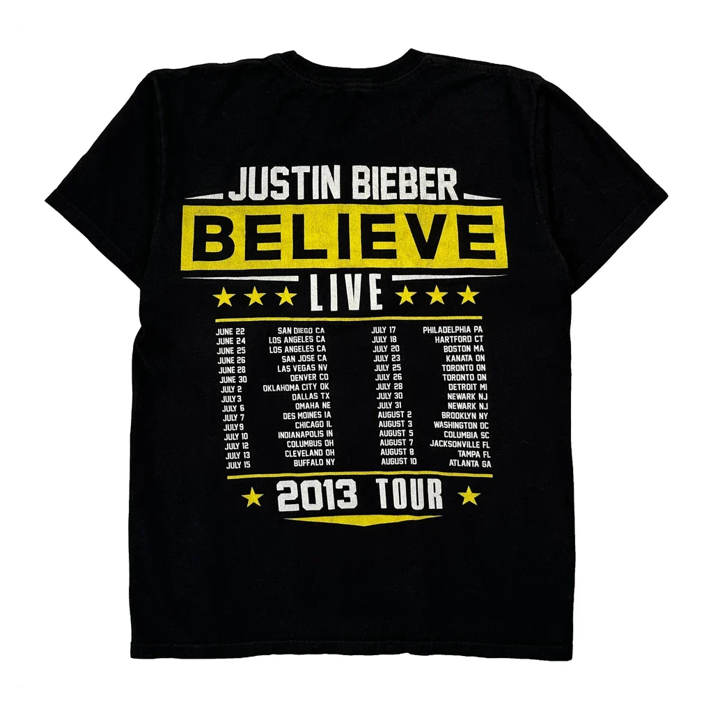 Justin Bieber Believe Tour Unbranded Band T-Shirt - XS Black Cotton - Image 2