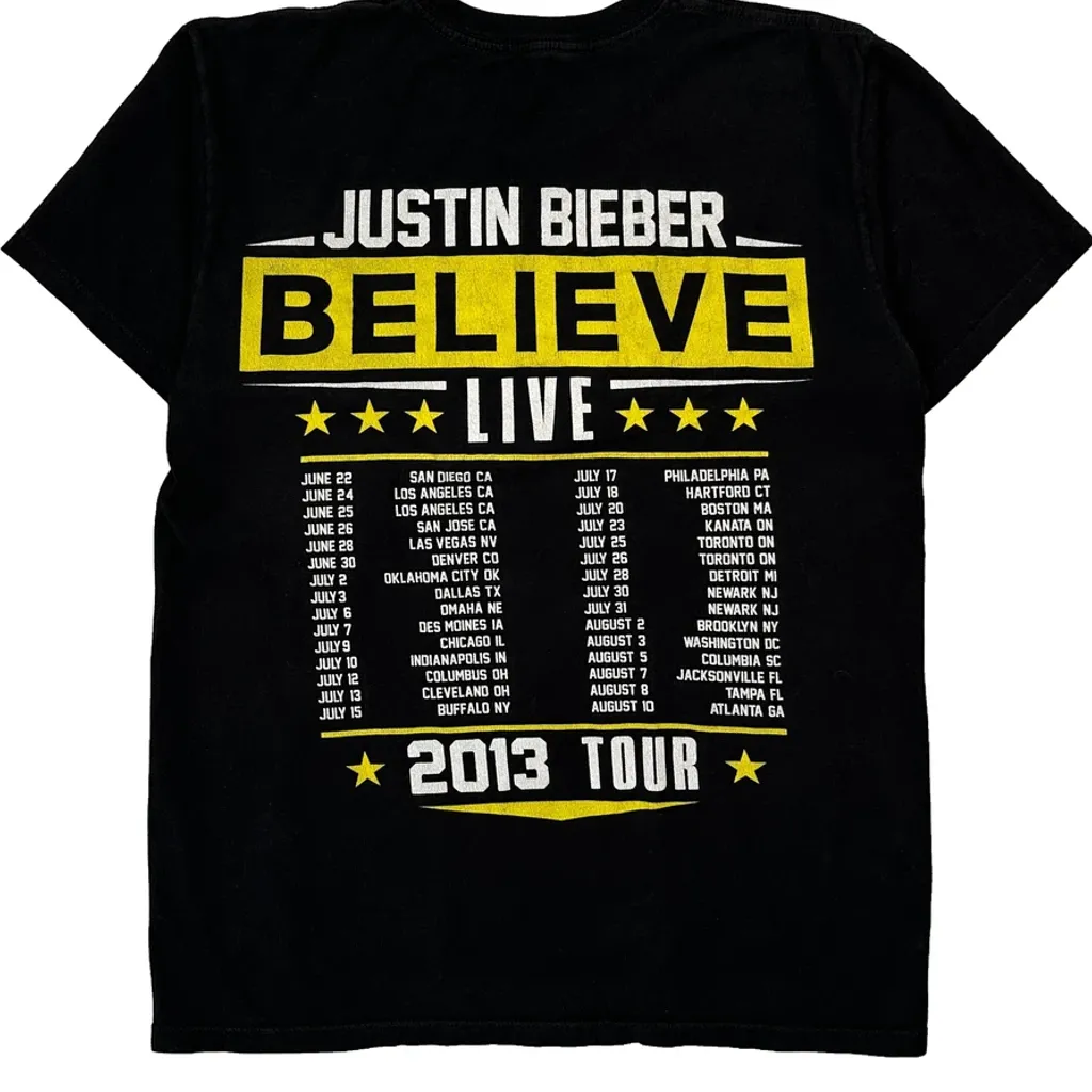 Justin Bieber Believe Tour Unbranded Band T-Shirt - XS Black Cotton - Image 6