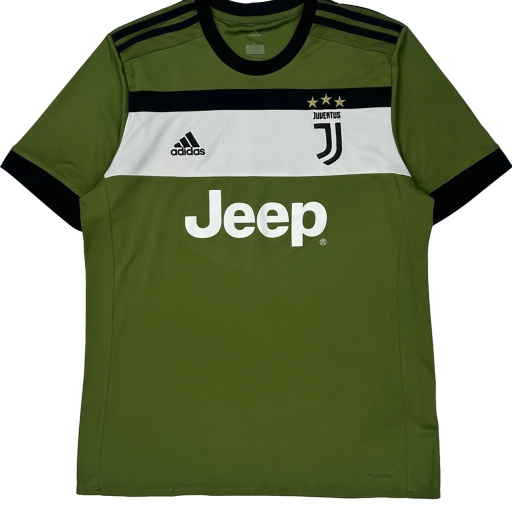 Juventus Adidas 2017-18 Third Football Shirt - Large Green Polyester - Image 4