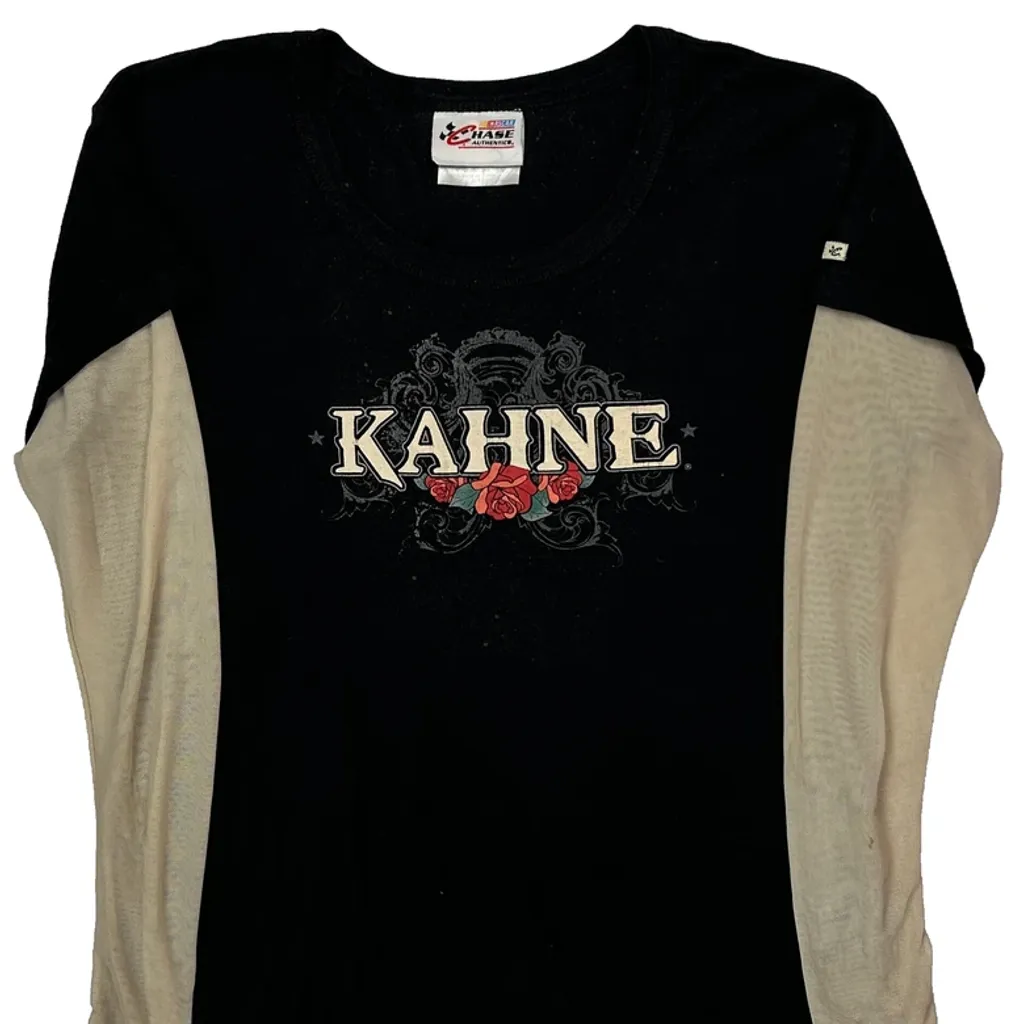 Kahne Chase Authentics Nascar Long Sleeve T-Shirt - Large Black Cotton - Image 4