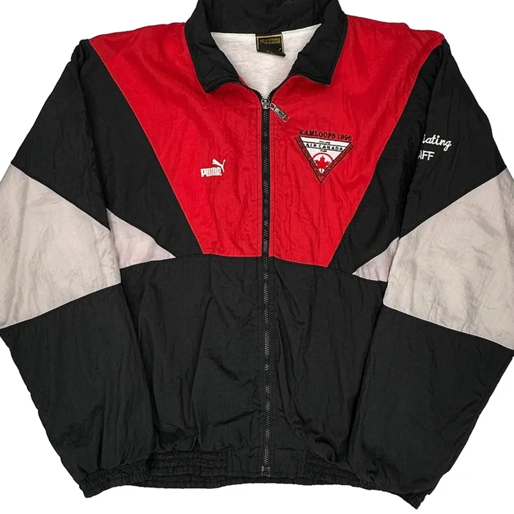 Kamloops 1996 Puma Graphic Windbreaker - XL Black Nylon - Image 5