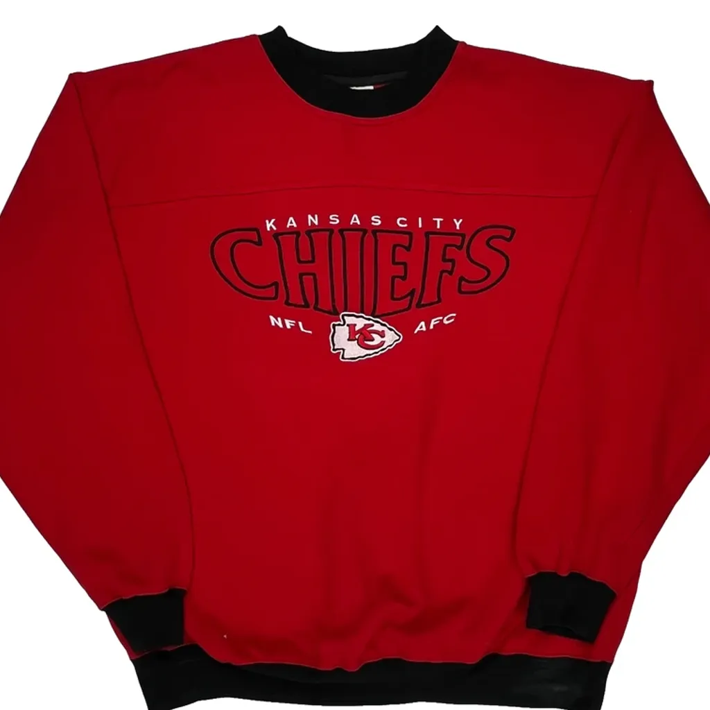 Kansas City Chiefs Lee Sport Football Sweatshirt - Large Red Polyester Blend - Image 4