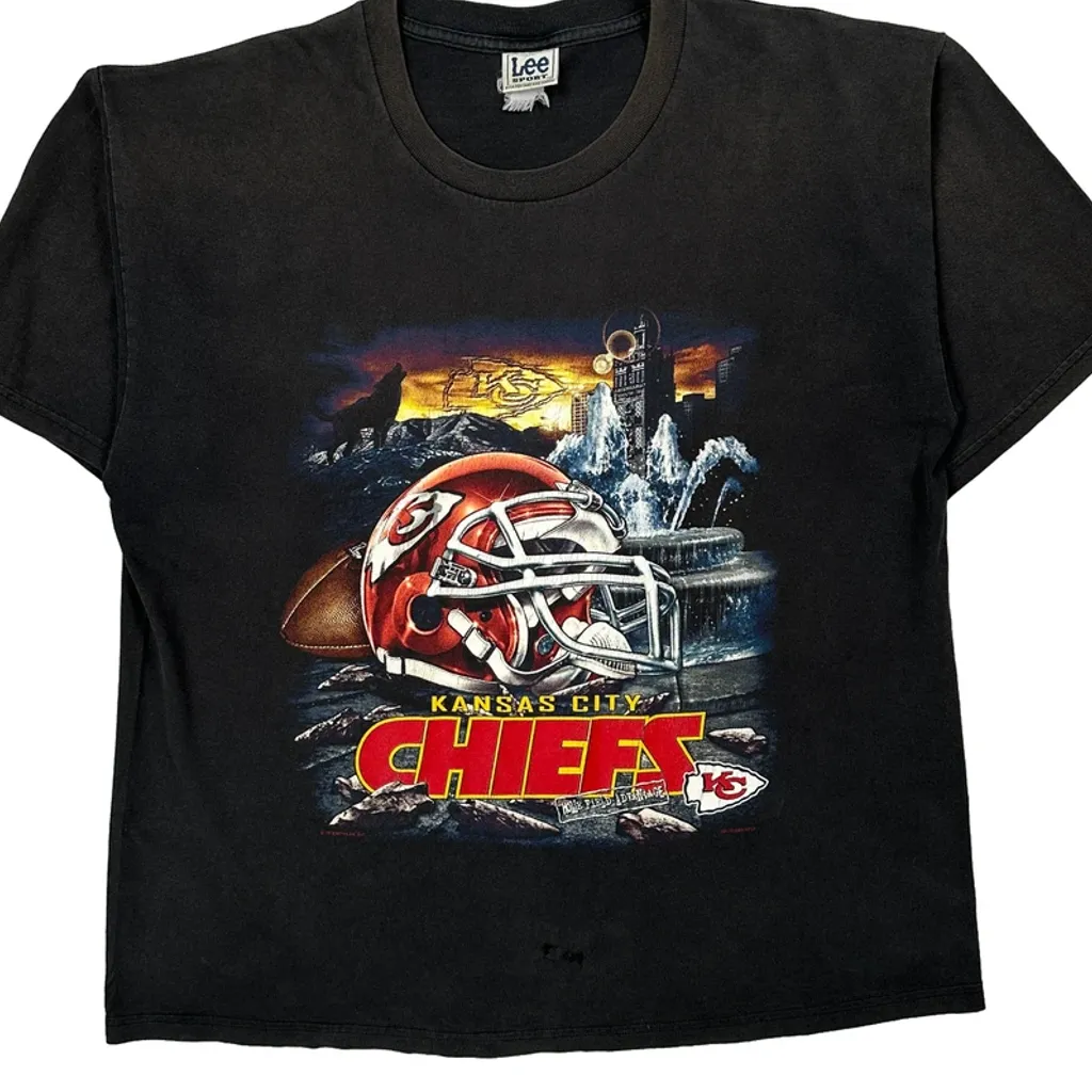 Kansas City Chiefs Lee Sport Nfl T-Shirt - XL Black Cotton - Image 5