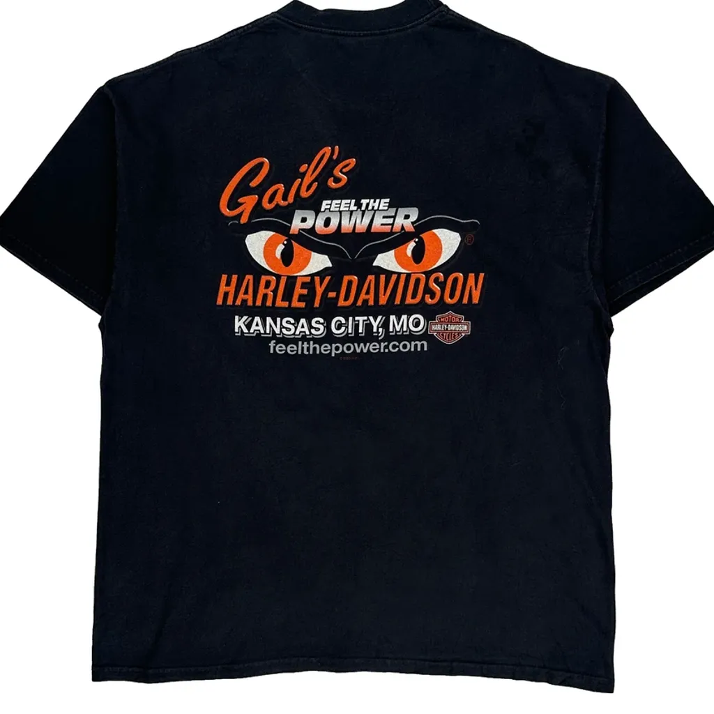 Kansas City Harley Davidson T-Shirt - 2XL Black Cotton - Image 7