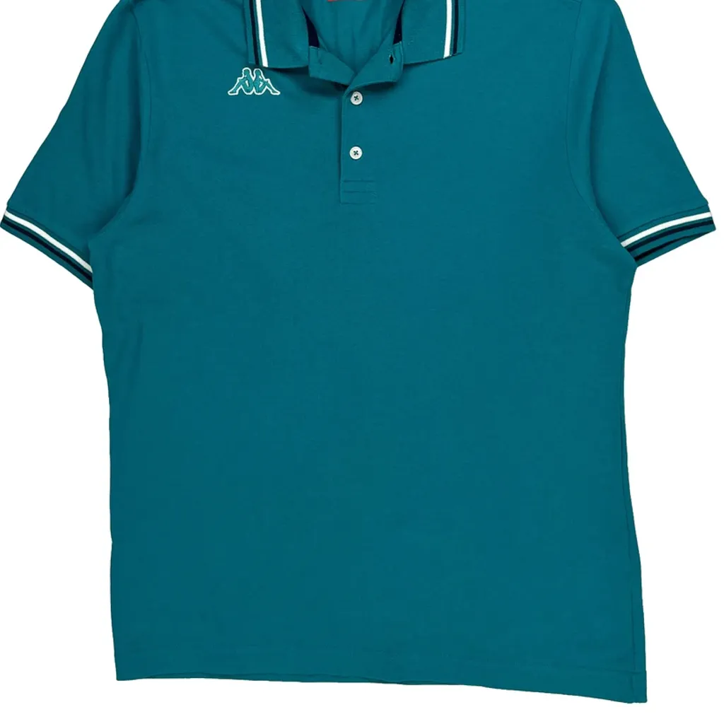 Kappa Polo Shirt - Large Green Cotton - Image 5