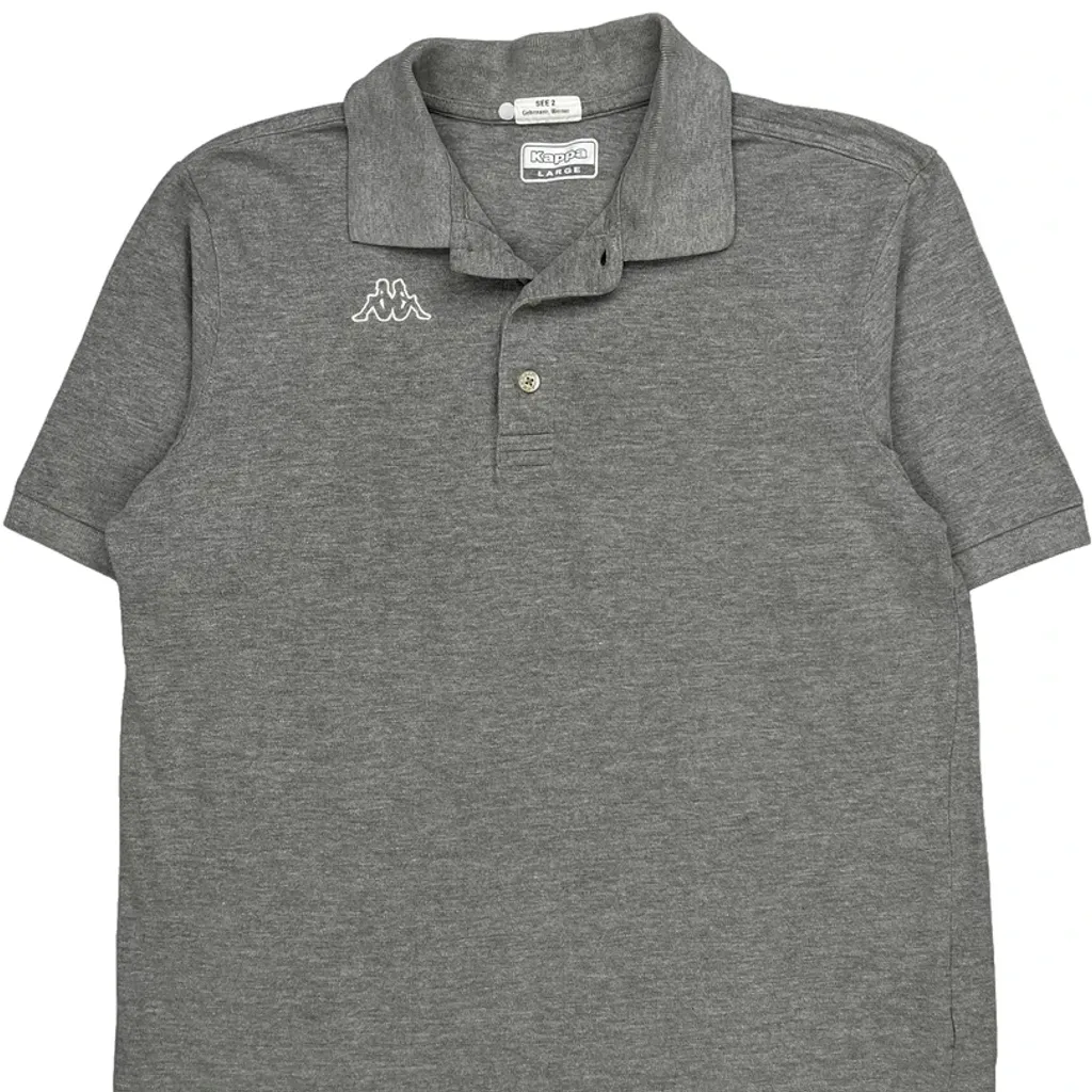 Kappa Polo Shirt - Large Grey Cotton - Image 4
