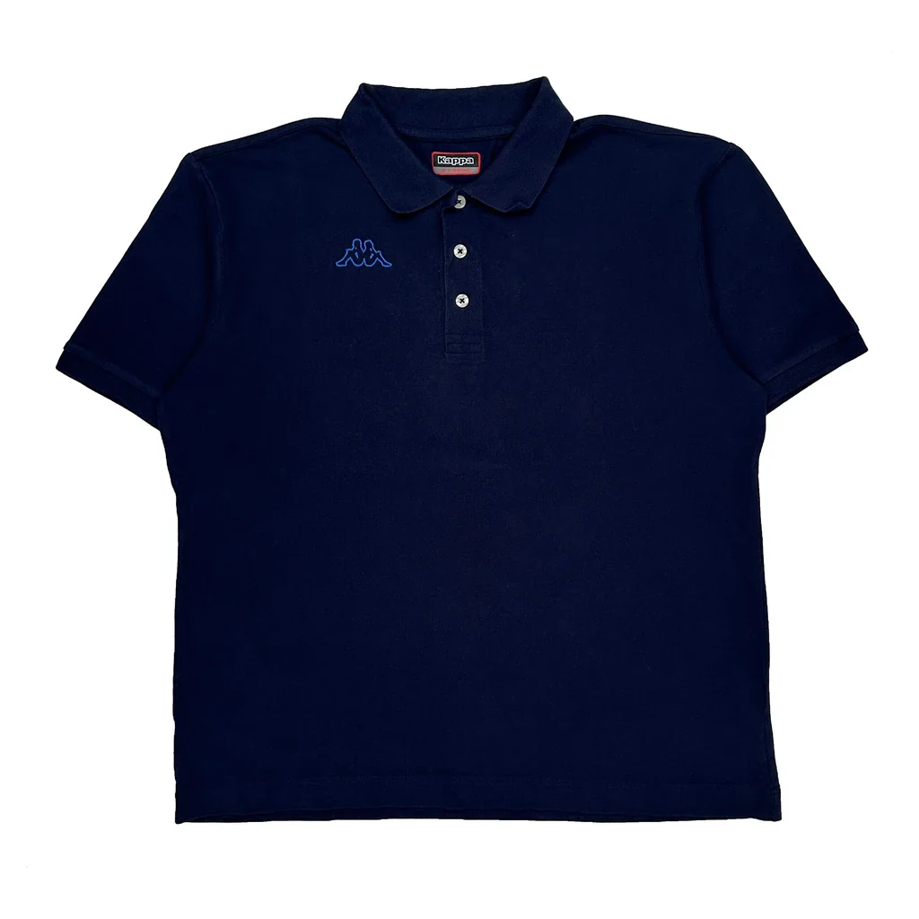 Kappa Polo Shirt - XL Navy Cotton