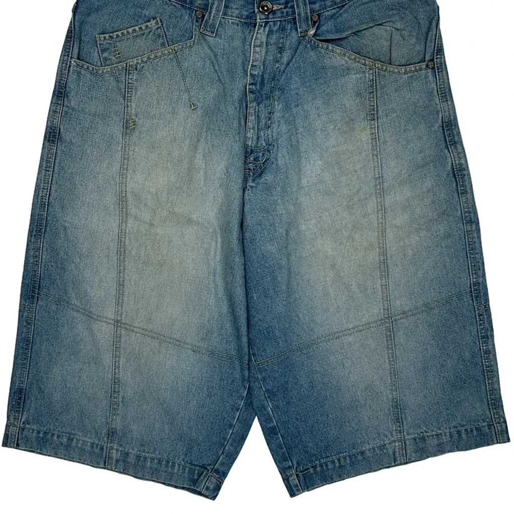 Karl Kani Baggy Denim Shorts - 34W 12L Blue Cotton - Image 10