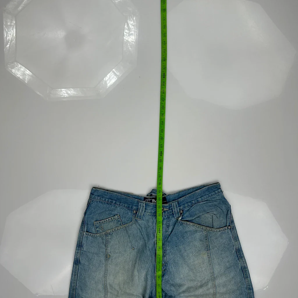 Karl Kani Baggy Denim Shorts - 34W 12L Blue Cotton - Image 4