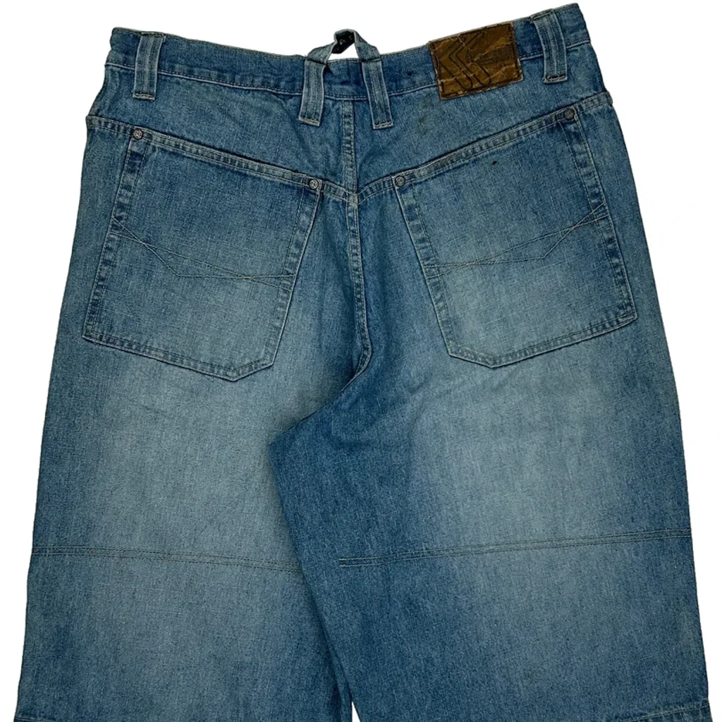 Karl Kani Baggy Denim Shorts - 34W 12L Blue Cotton - Image 8