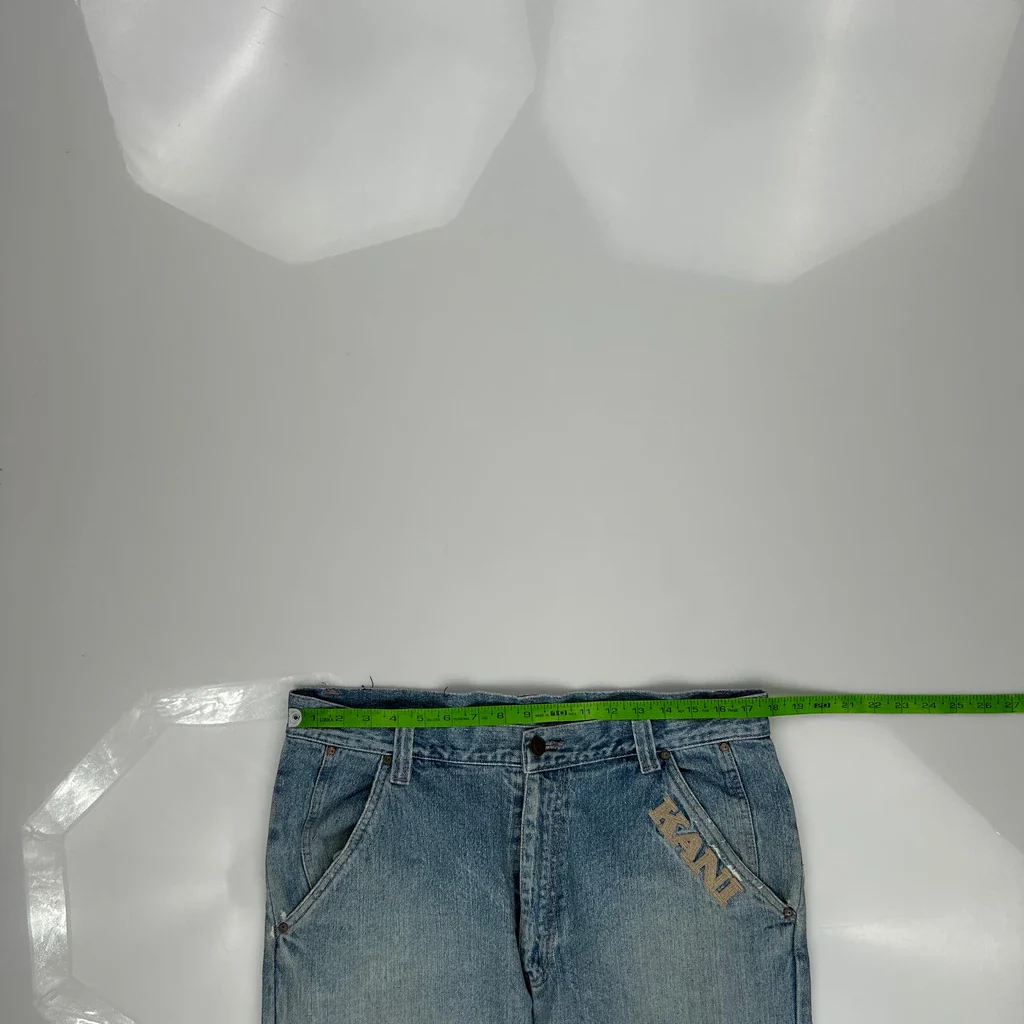 Karl Kani Baggy Cargo Jeans - 35W 28L Blue Cotton - Image 3