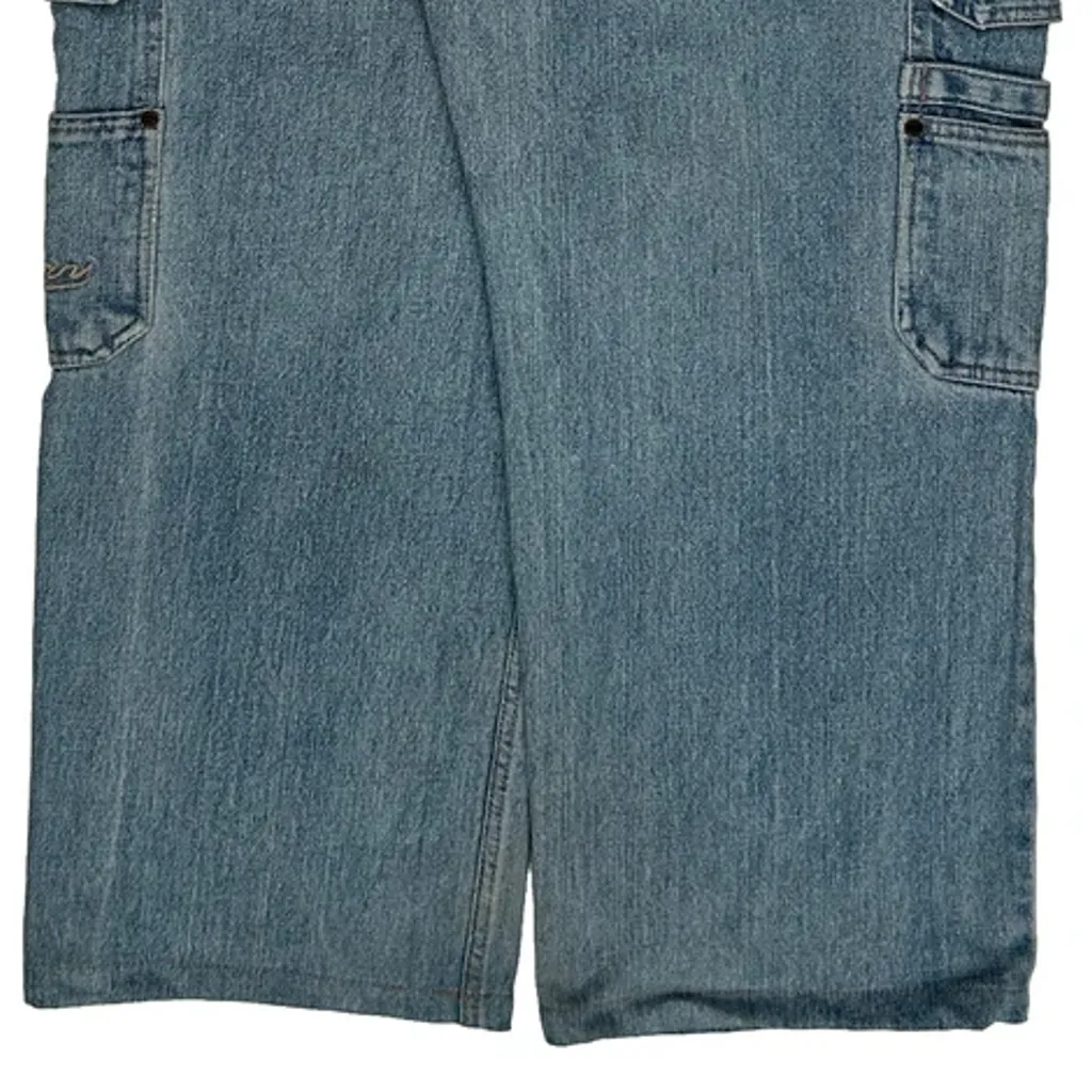 Karl Kani Baggy Cargo Jeans - 35W 28L Blue Cotton - Image 7