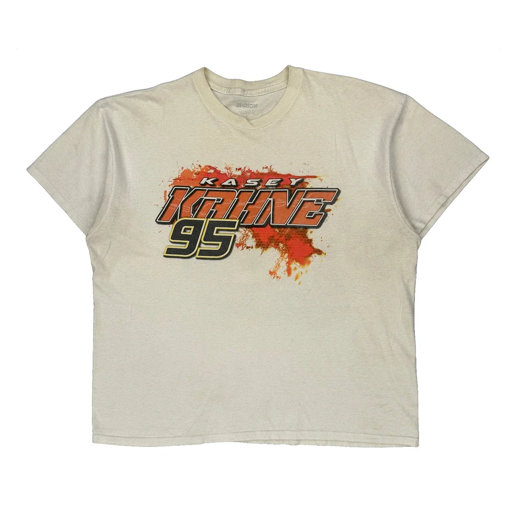 Kasey Kahne Nascar T-Shirt - Medium Cream Cotton