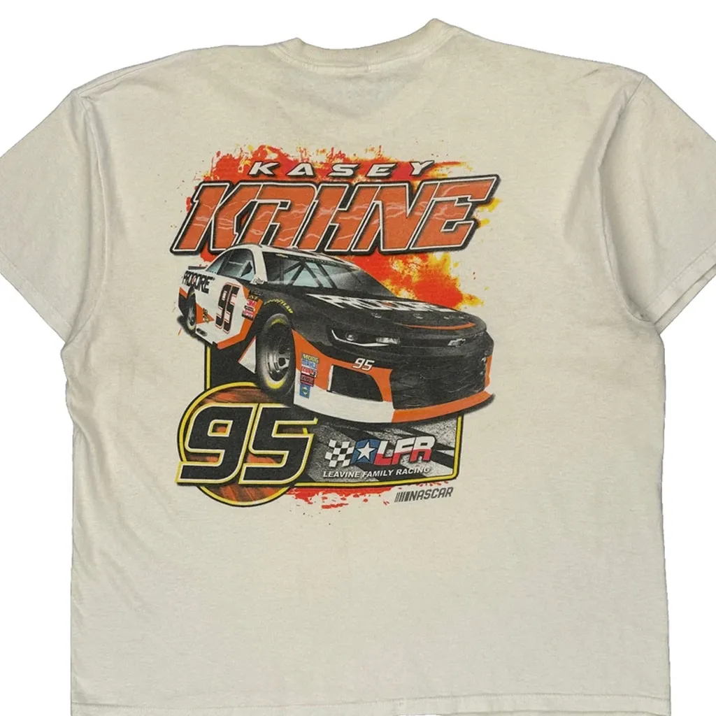 Kasey Kahne Nascar T-Shirt - Medium Cream Cotton - Image 6