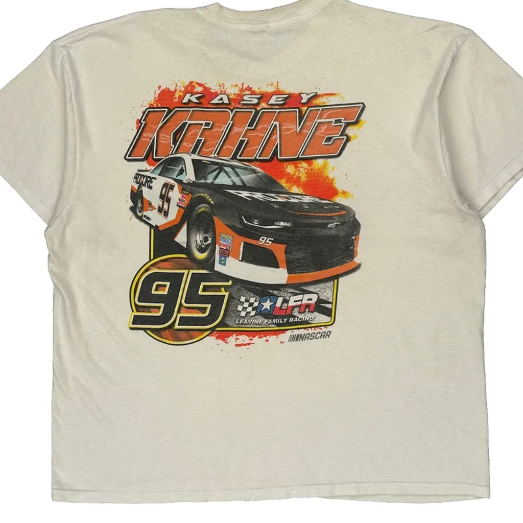 Kasey Kahne Nascar T-Shirt - Medium Cream Cotton - Image 7