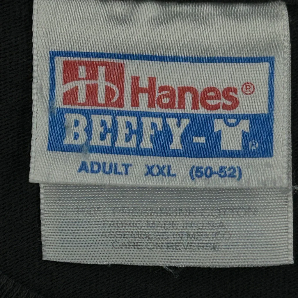 Katana Hanes Single Stitch T-Shirt - 2XL Black Cotton - Image 3