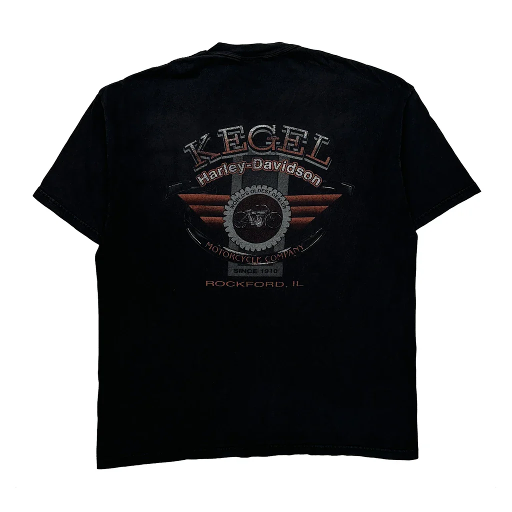 Kegel Harley-Davidson Harley Davidson Graphic T-Shirt - XL Black Cotton - Image 2