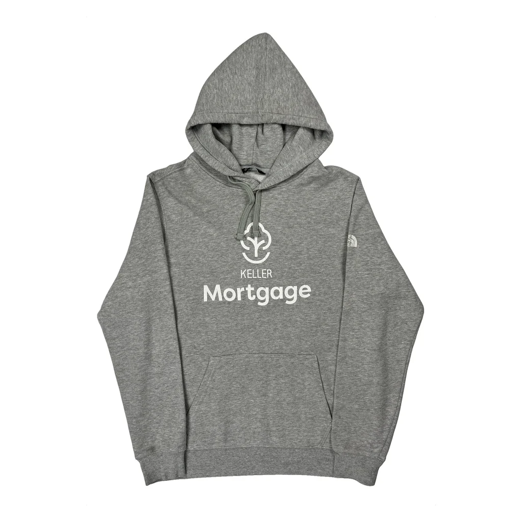 Keller Mortgage Logo The North Face Hoodie - Large Grey Cotton