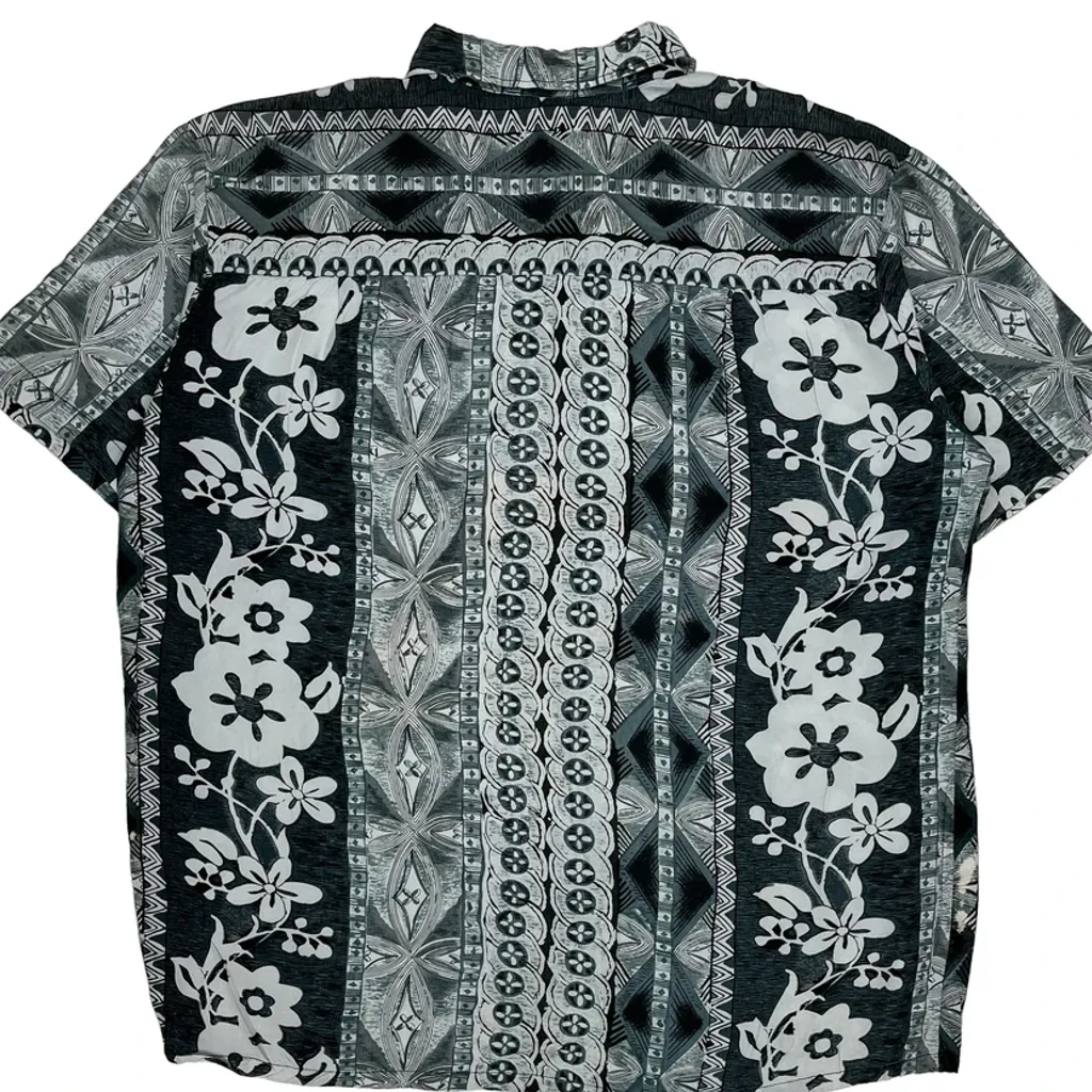 Kennington Floral Hawaiian Shirt - Large Black Viscose - Image 7