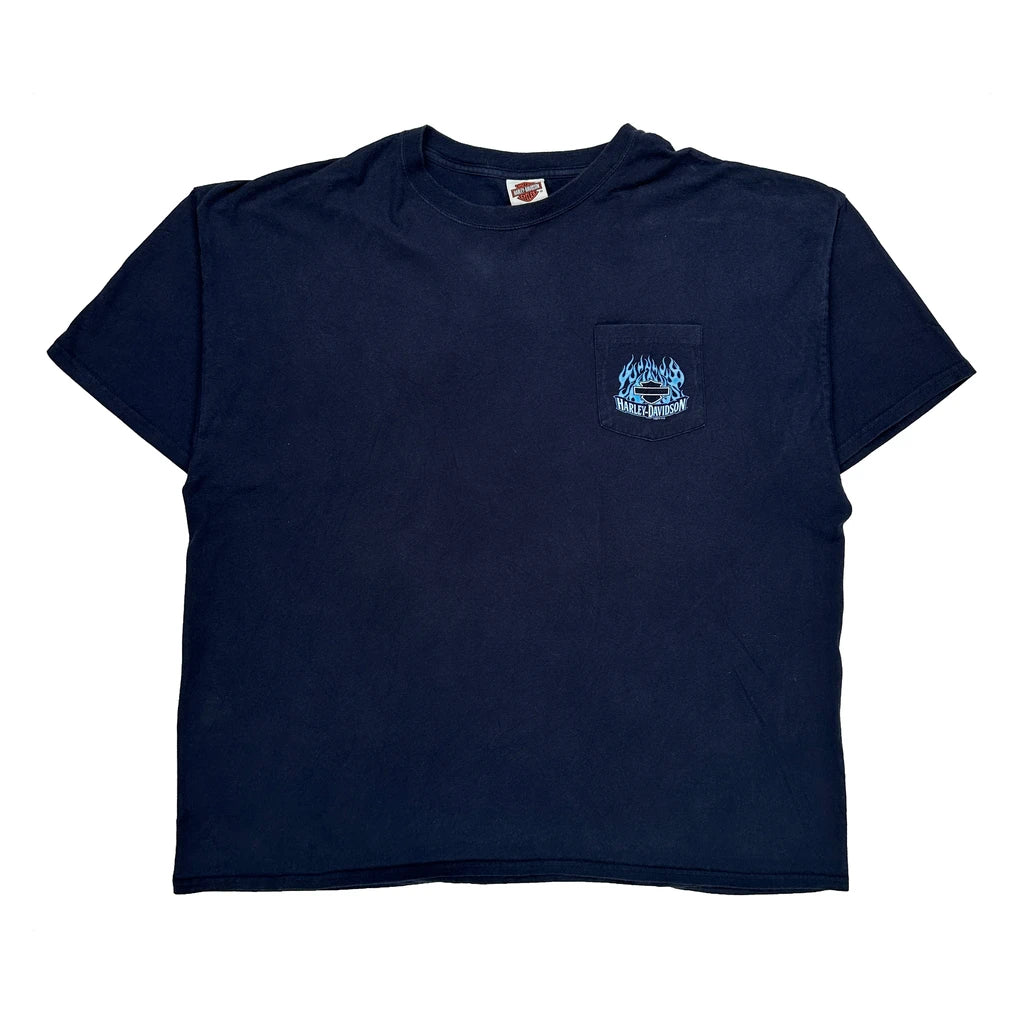 Kent'S Harley-Davidson Abilene, Tx Harley Davidson Graphic T-Shirt - 3XL Navy Cotton