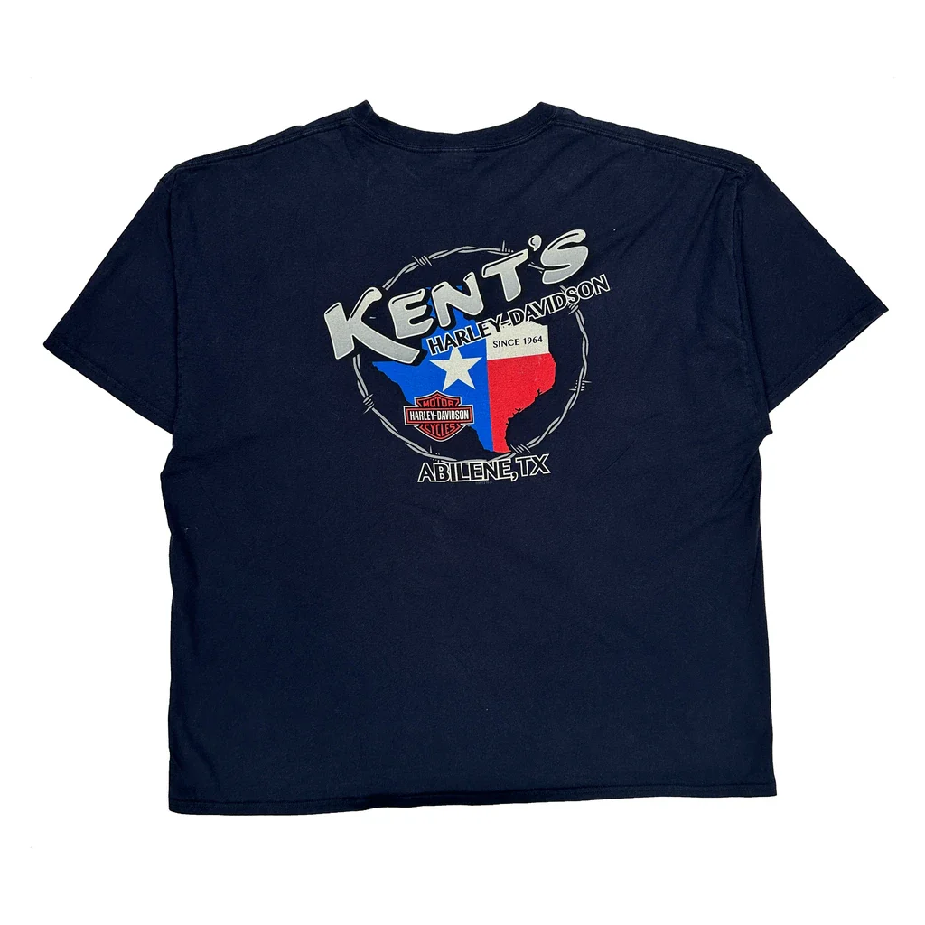 Kent'S Harley-Davidson Abilene, Tx Harley Davidson Graphic T-Shirt - 3XL Navy Cotton - Image 2