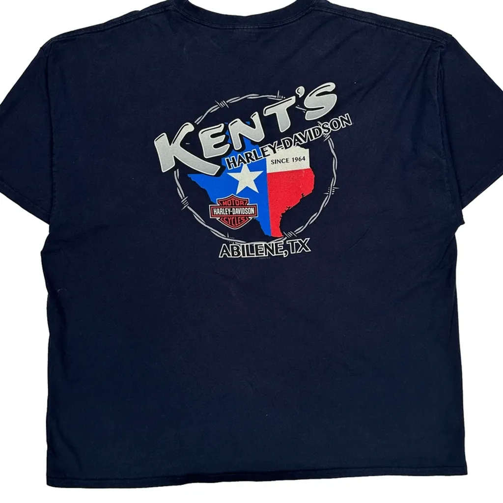 Kent'S Harley-Davidson Abilene, Tx Harley Davidson Graphic T-Shirt - 3XL Navy Cotton - Image 6