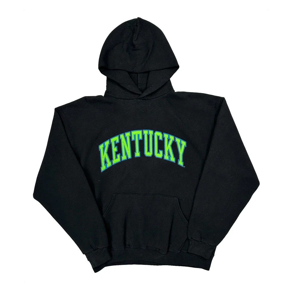 Kentucky Russell Athletic College Hoodie - Large Black Cotton