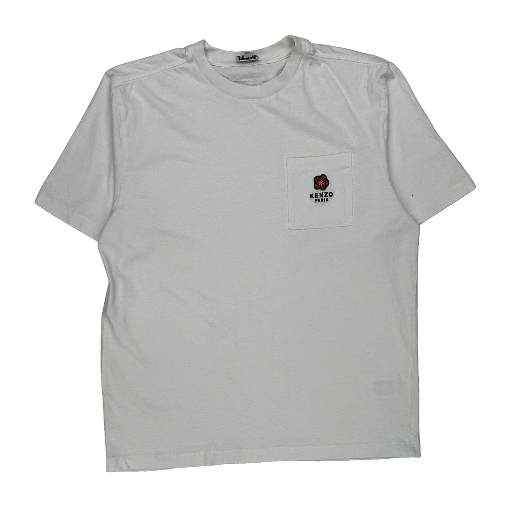 Kenzo T-Shirt - Medium White Cotton