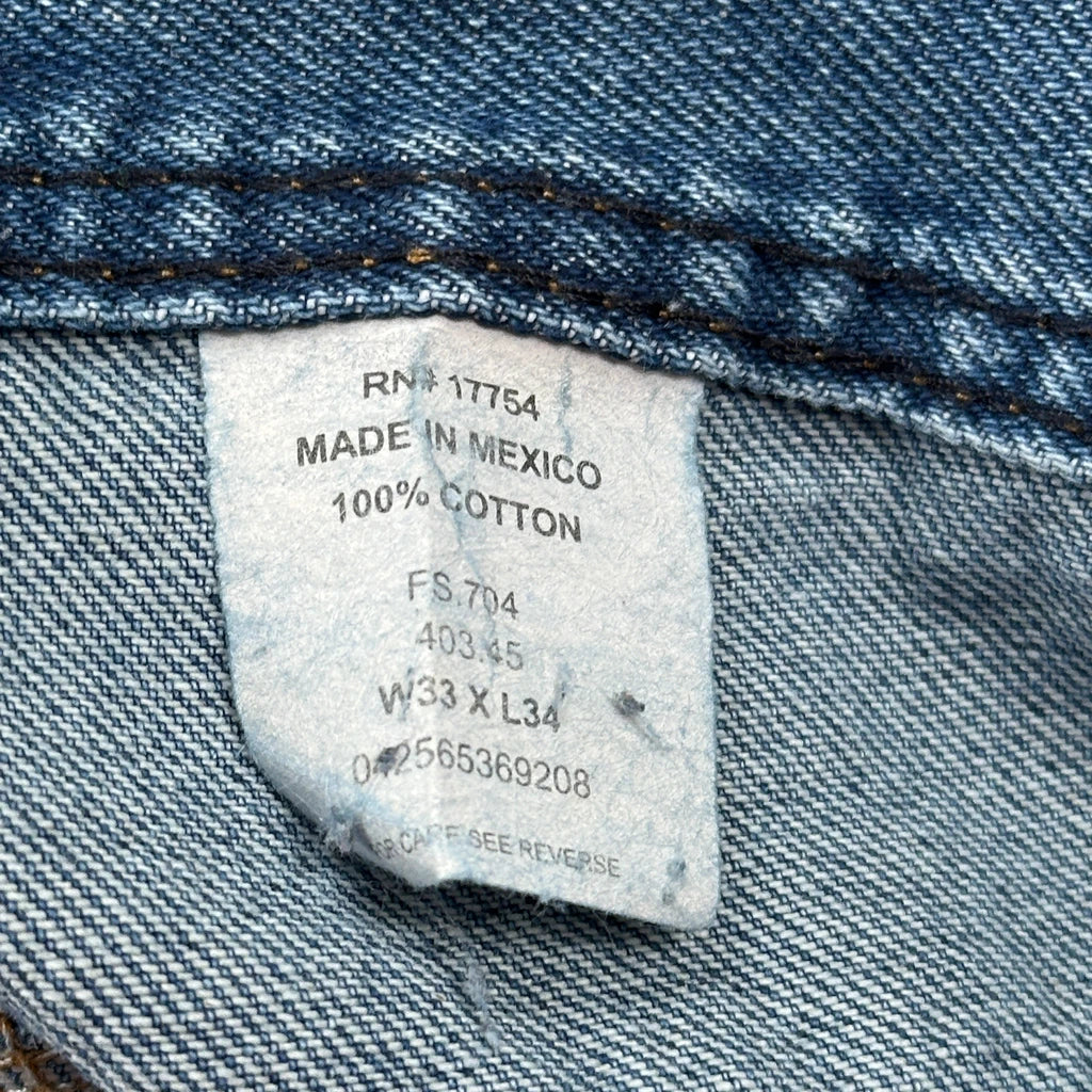 Key Double Knee Carpenter Jeans - 32W 33L Blue Cotton - Image 6