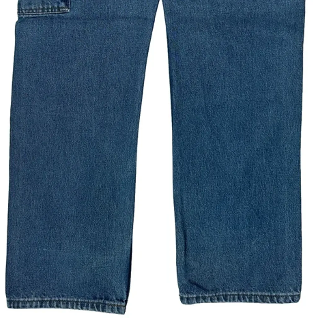Key Double Knee Carpenter Jeans - 32W 33L Blue Cotton - Image 7
