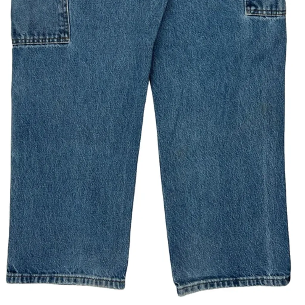 Key Double Knee Carpenter Jeans - 32W 30L Blue Cotton - Image 7
