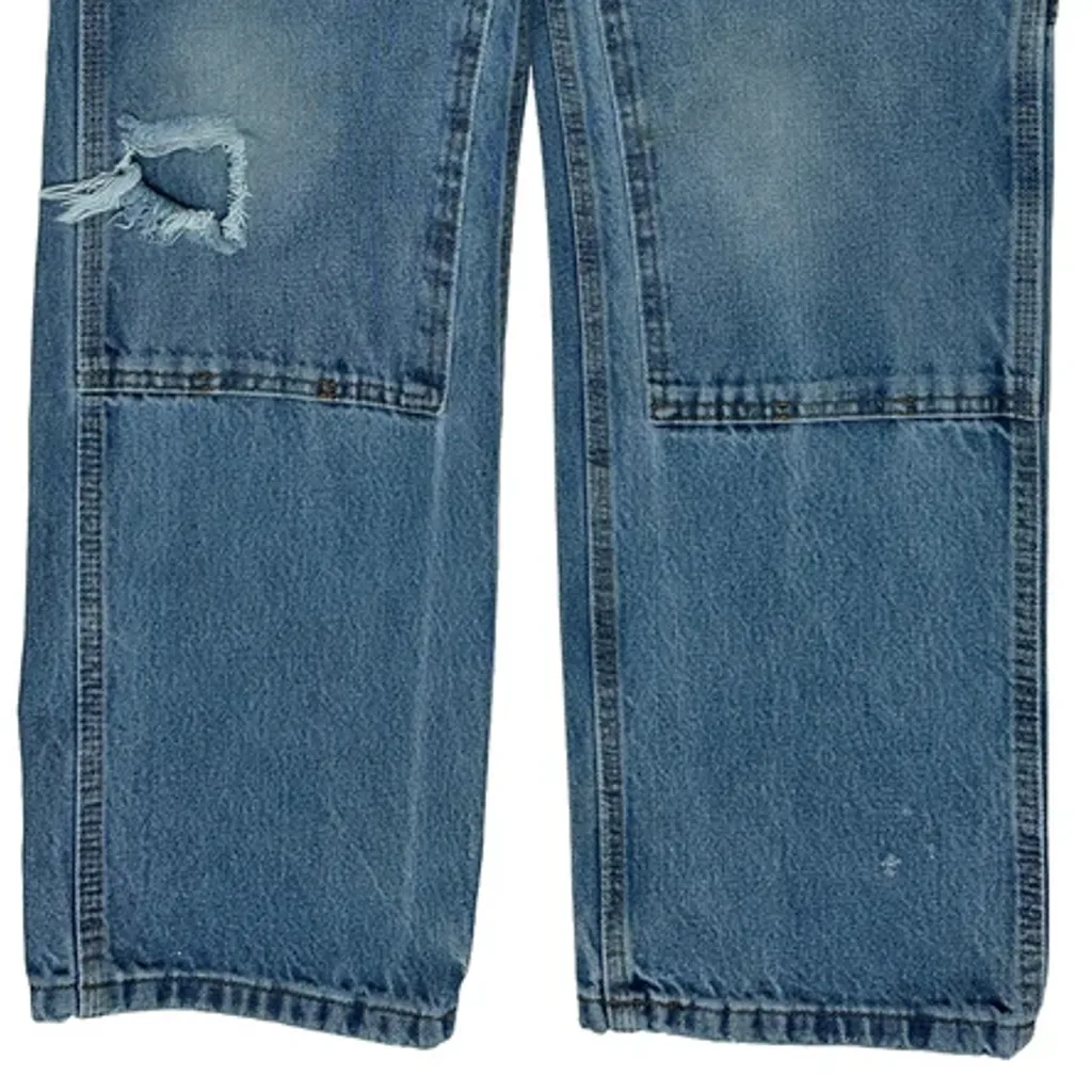 Key Double Knee Carpenter Jeans - 32W 31L Blue Cotton - Image 11