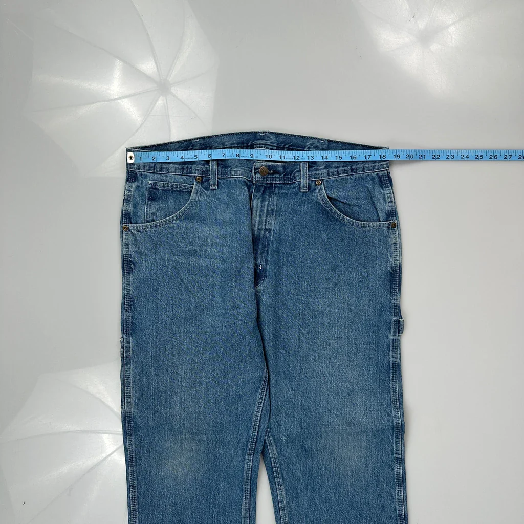 Key Carpenter Jeans - 36W 31L Blue Denim - Image 3
