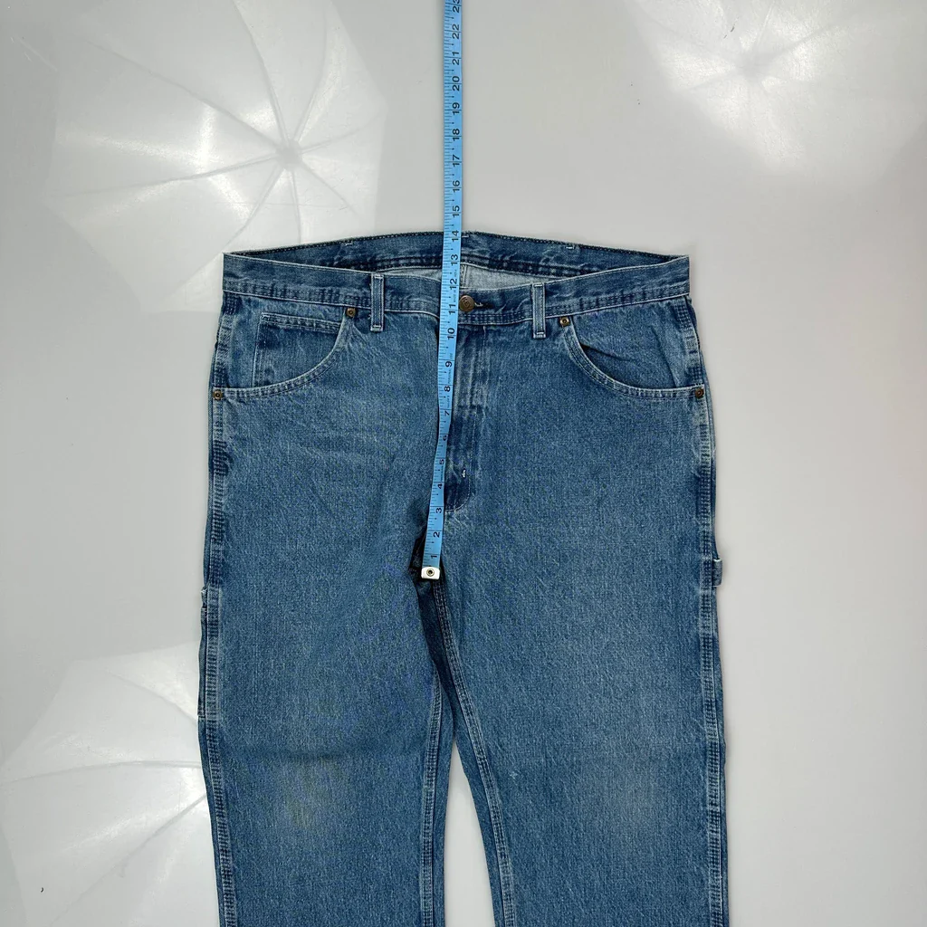 Key Carpenter Jeans - 36W 31L Blue Denim - Image 4