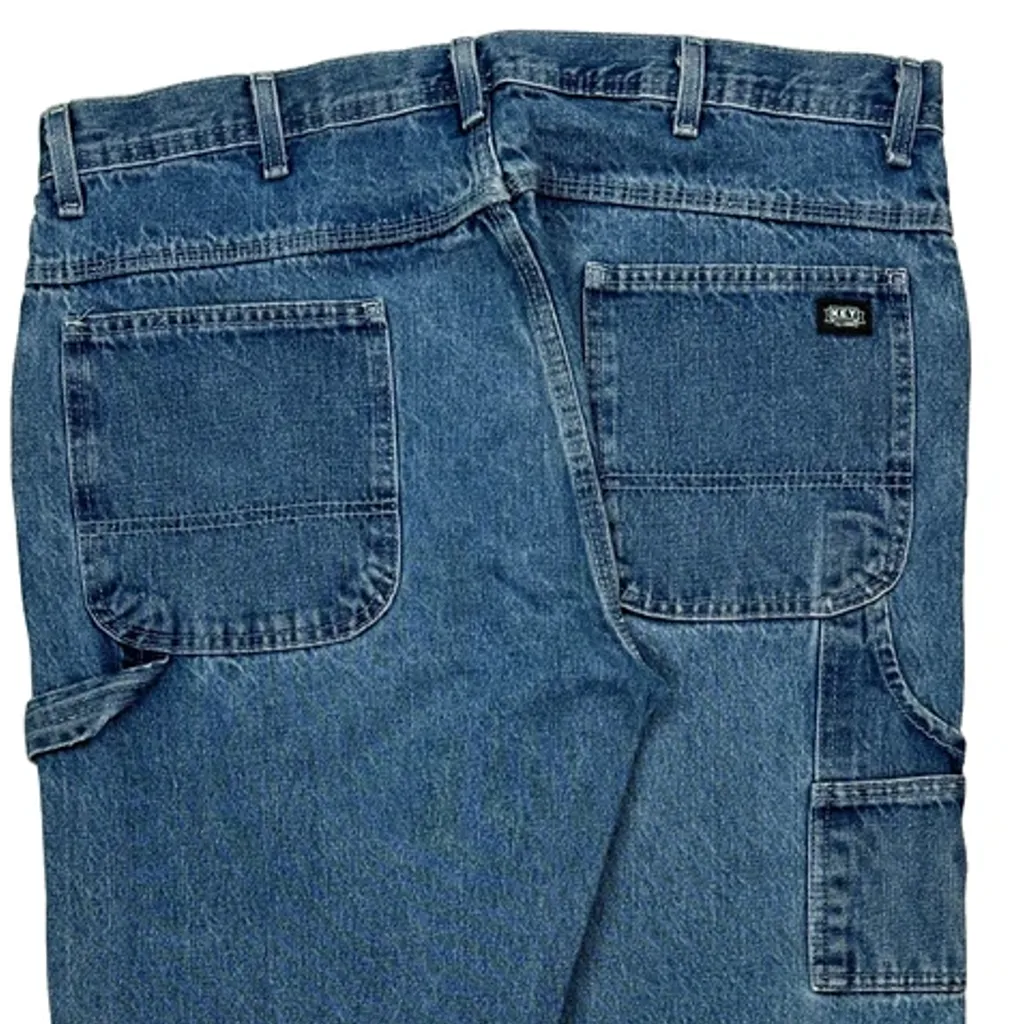 Key Carpenter Jeans - 36W 31L Blue Denim - Image 7