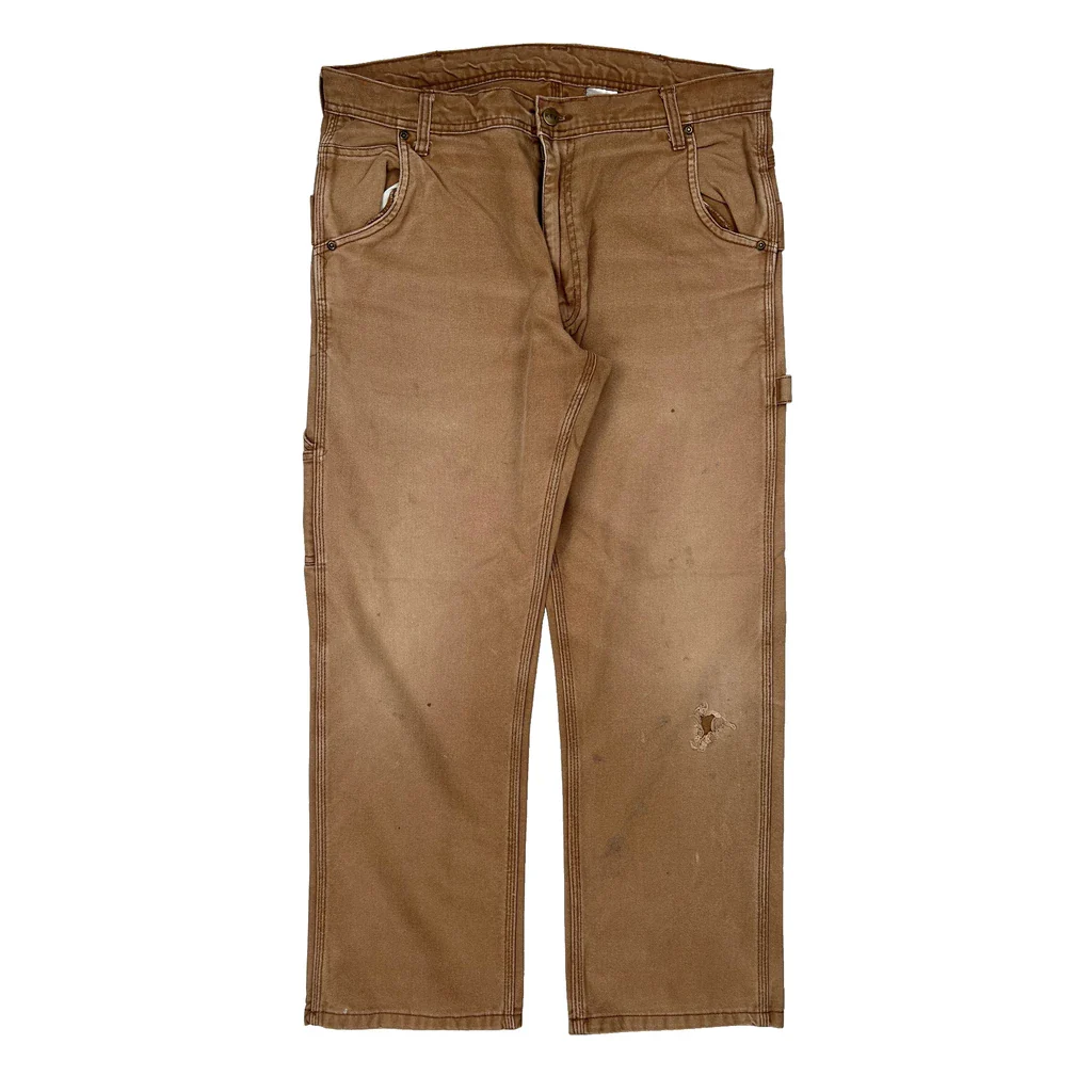Key Carpenter Trousers - 34W 30L Brown Cotton - Image 2