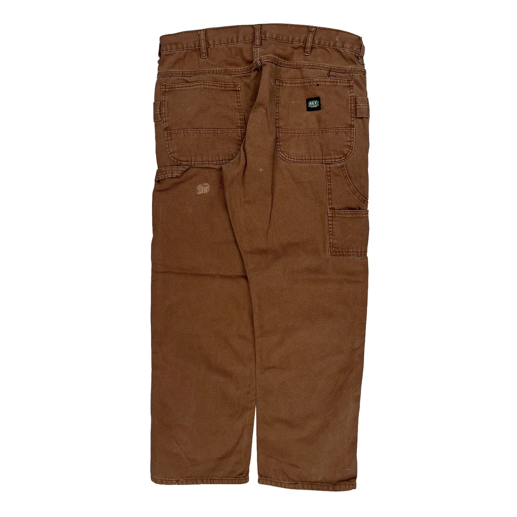Key Carpenter Trousers - 35W 30L Brown Cotton
