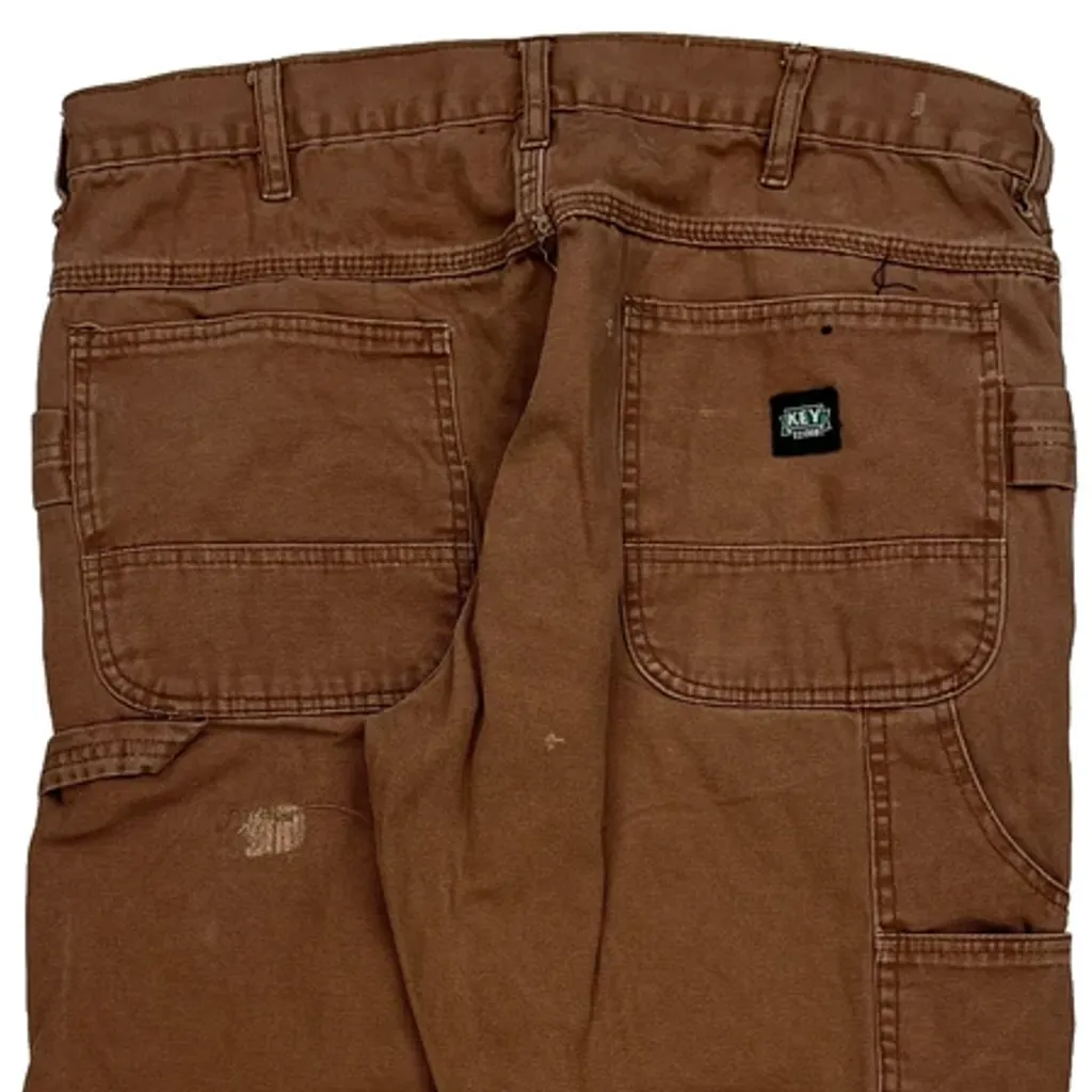 Key Carpenter Trousers - 35W 30L Brown Cotton - Image 8