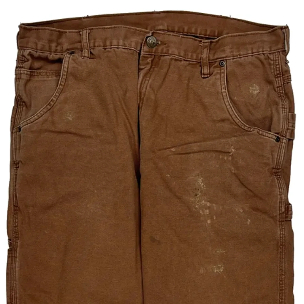 Key Carpenter Trousers - 35W 30L Brown Cotton - Image 9