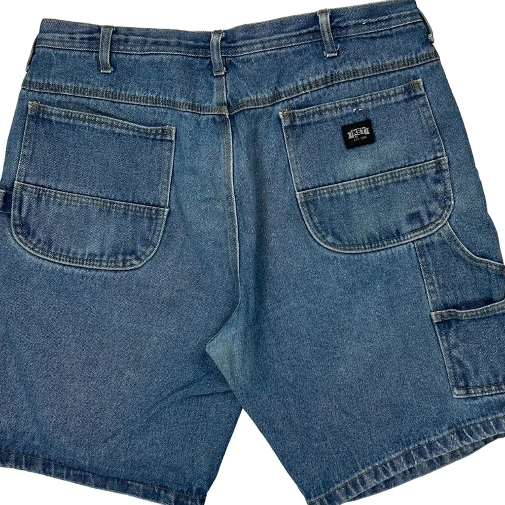 Key Denim Shorts - 34W 10L Blue Denim - Image 8