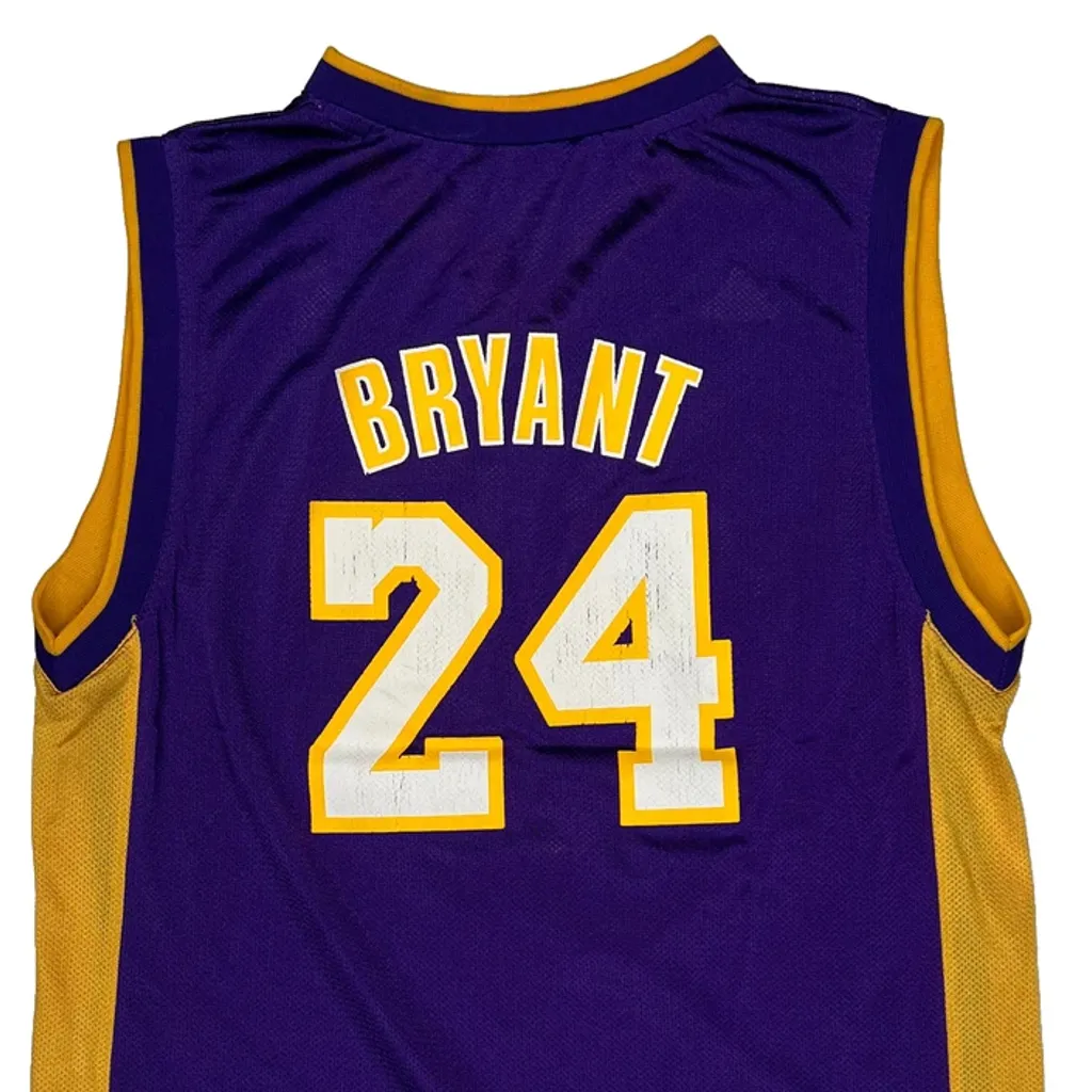 Kids Adidas Los Angeles Lakers Jersey - Large Purple Polyester - Image 6