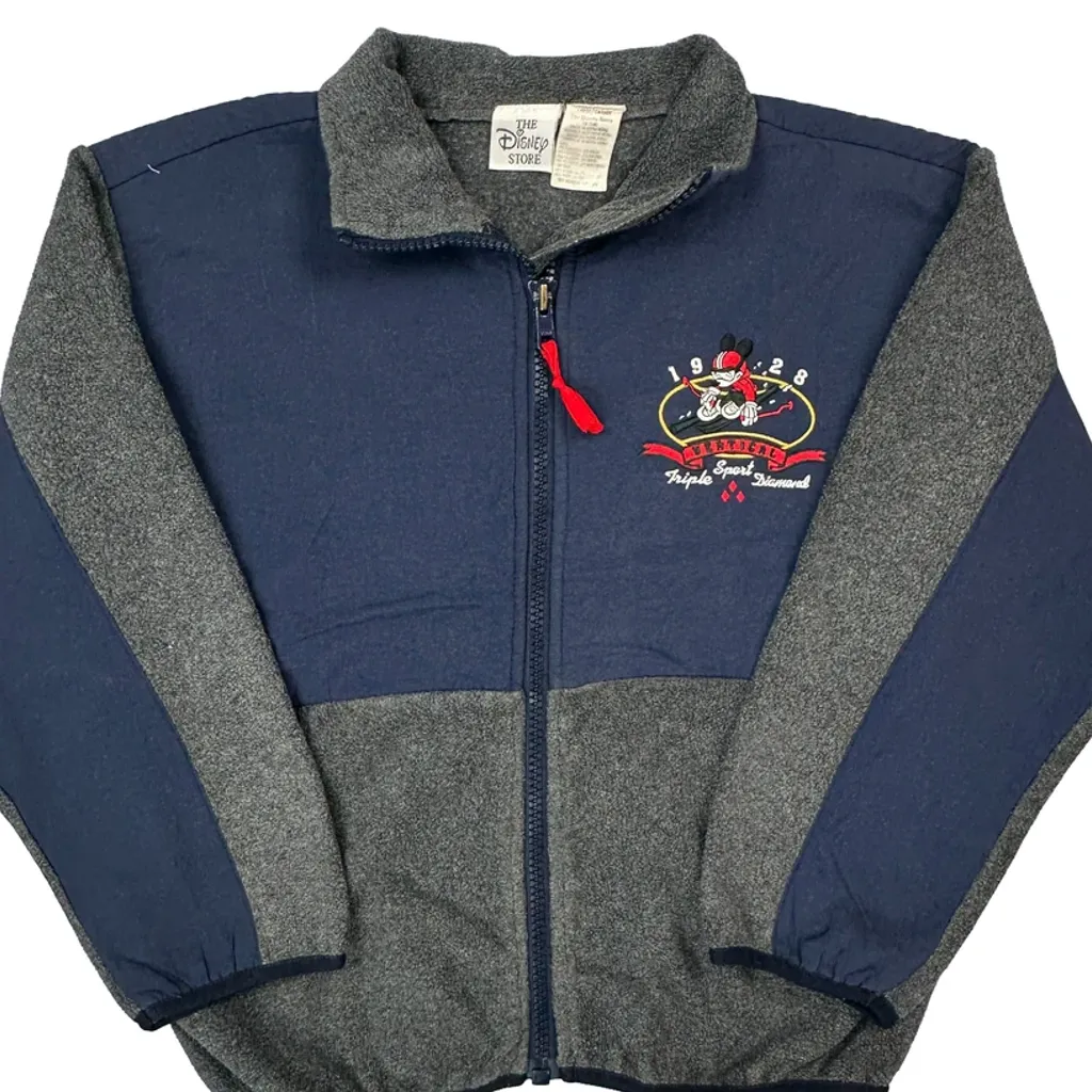 Kids Disney Mickey Mouse Fleece Jacket - Large Blue Polyester - Image 4
