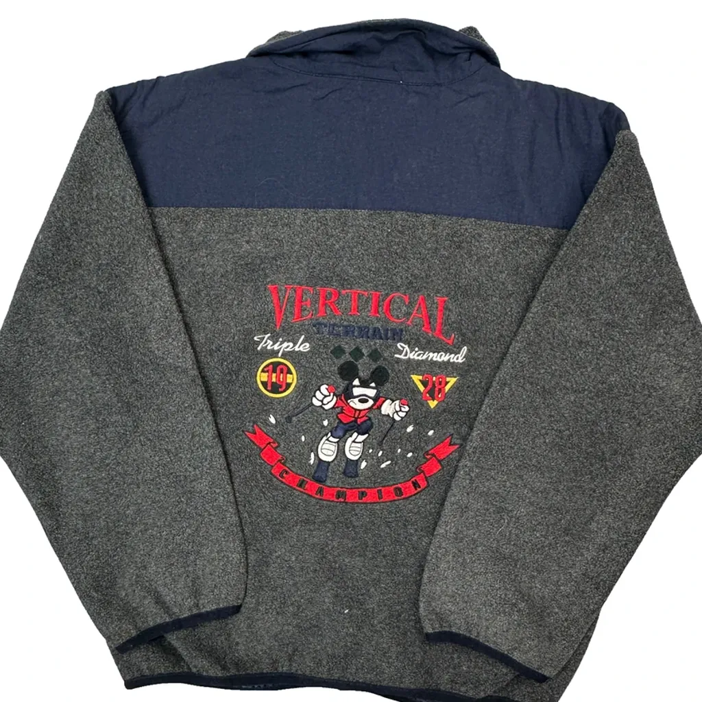 Kids Disney Mickey Mouse Fleece Jacket - Large Blue Polyester - Image 7