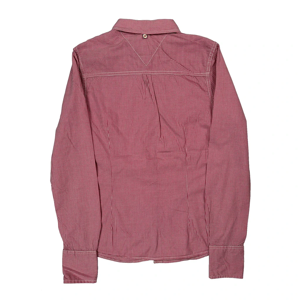 Kids Hilfiger Denim Checked Shirt - Small Red Cotton - Image 2
