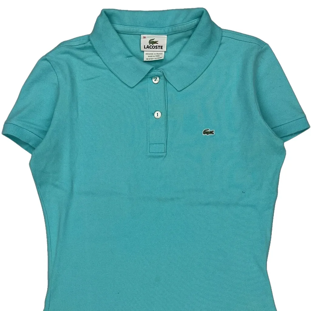 Kids Lacoste Polo Shirt - Medium Blue Cotton - Image 5
