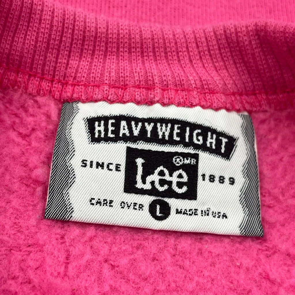 Kids Lee Sweatshirt - Large Pink Cotton - Image 3