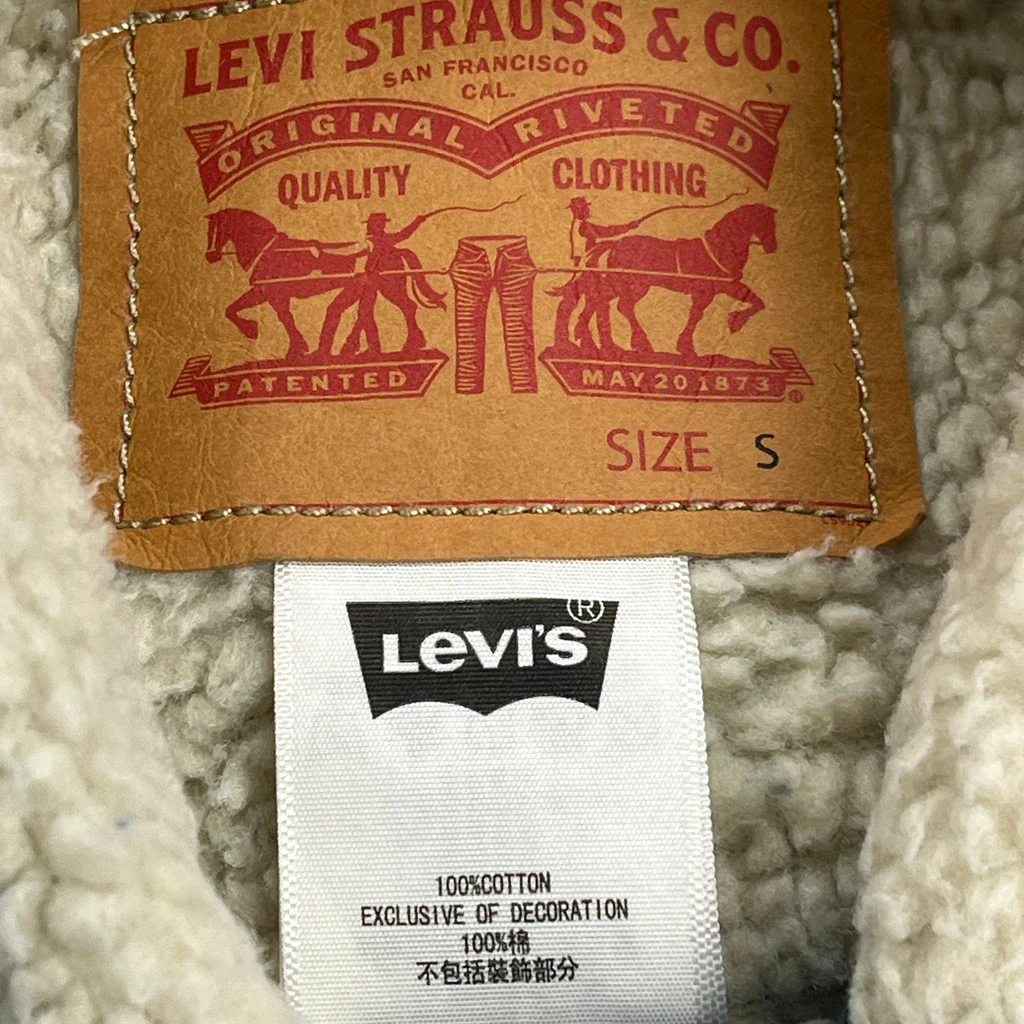 Kids Levis Denim Jacket - Small Blue Cotton - Image 3