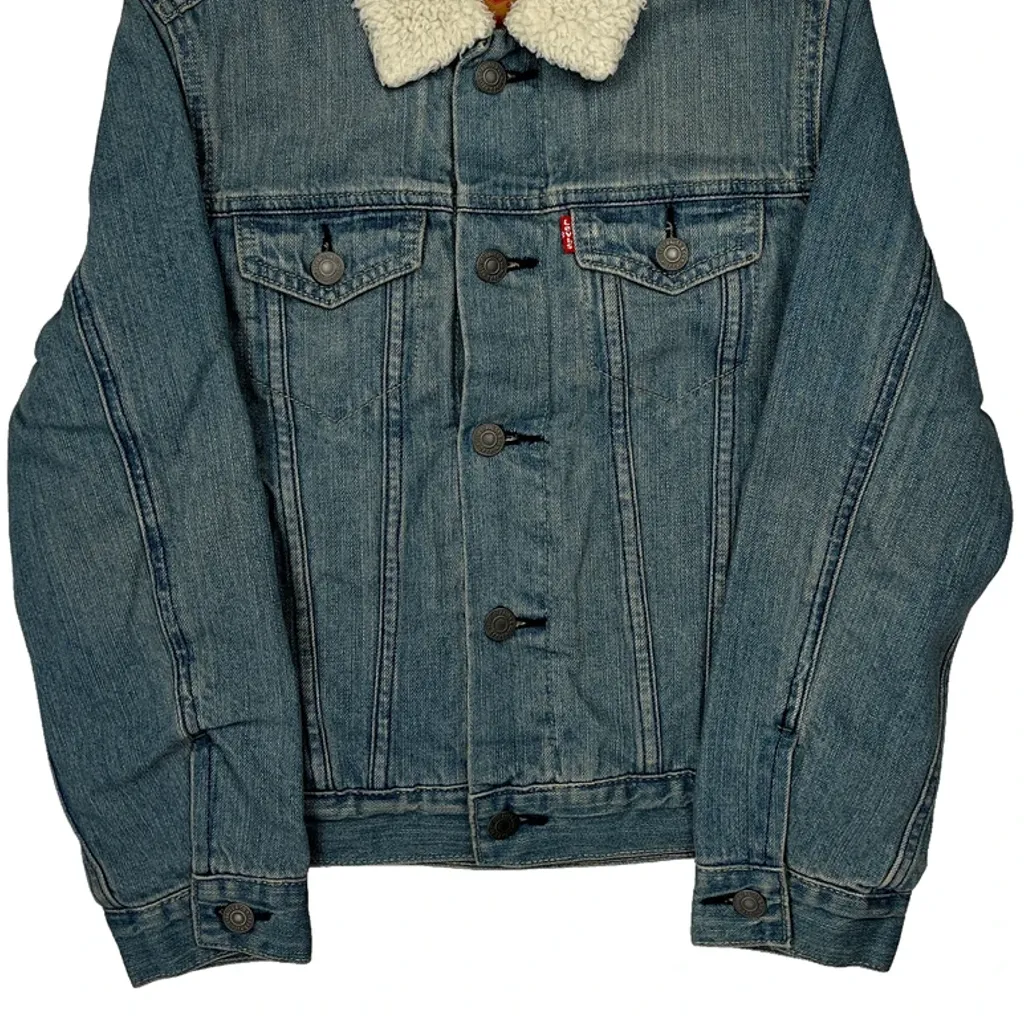Kids Levis Denim Jacket - Small Blue Cotton - Image 5