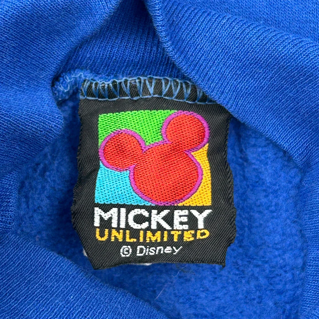 Kids Mickey Unlimited Cartoon Sweatshirt - Medium Blue Cotton Blend - Image 3